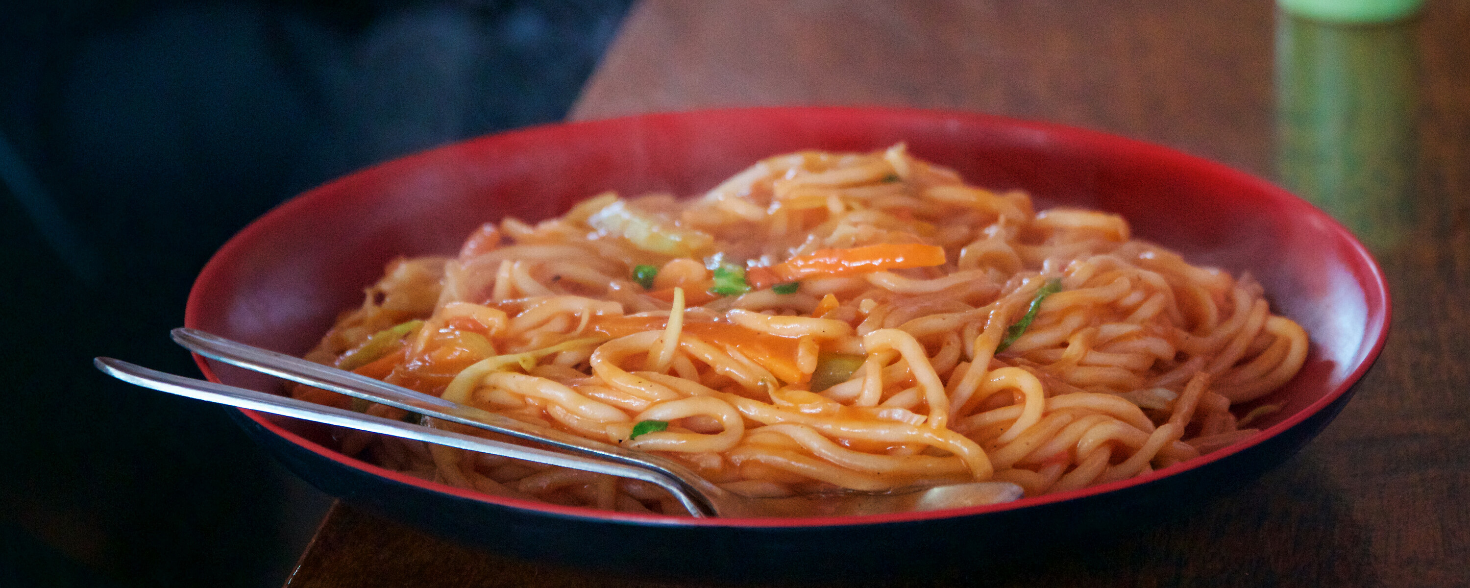 Spaghetti og pastaretter får du på de fleste gjestehus. 